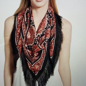 New Kate Spade Medallion Silk Shawl